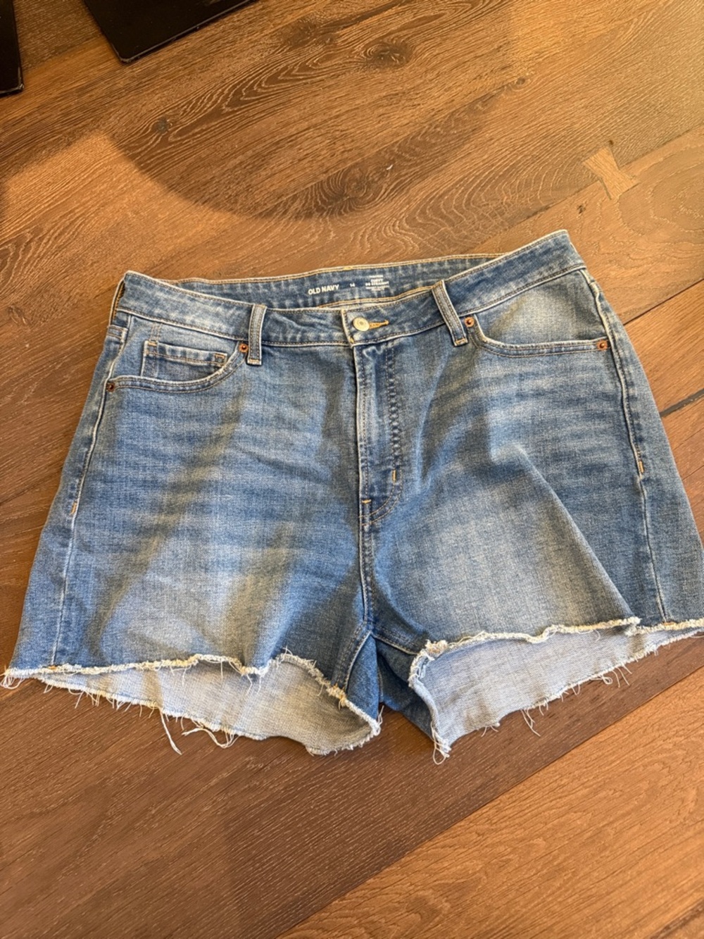 Old Navy Light Blue Frayed Hem Denim Shorts